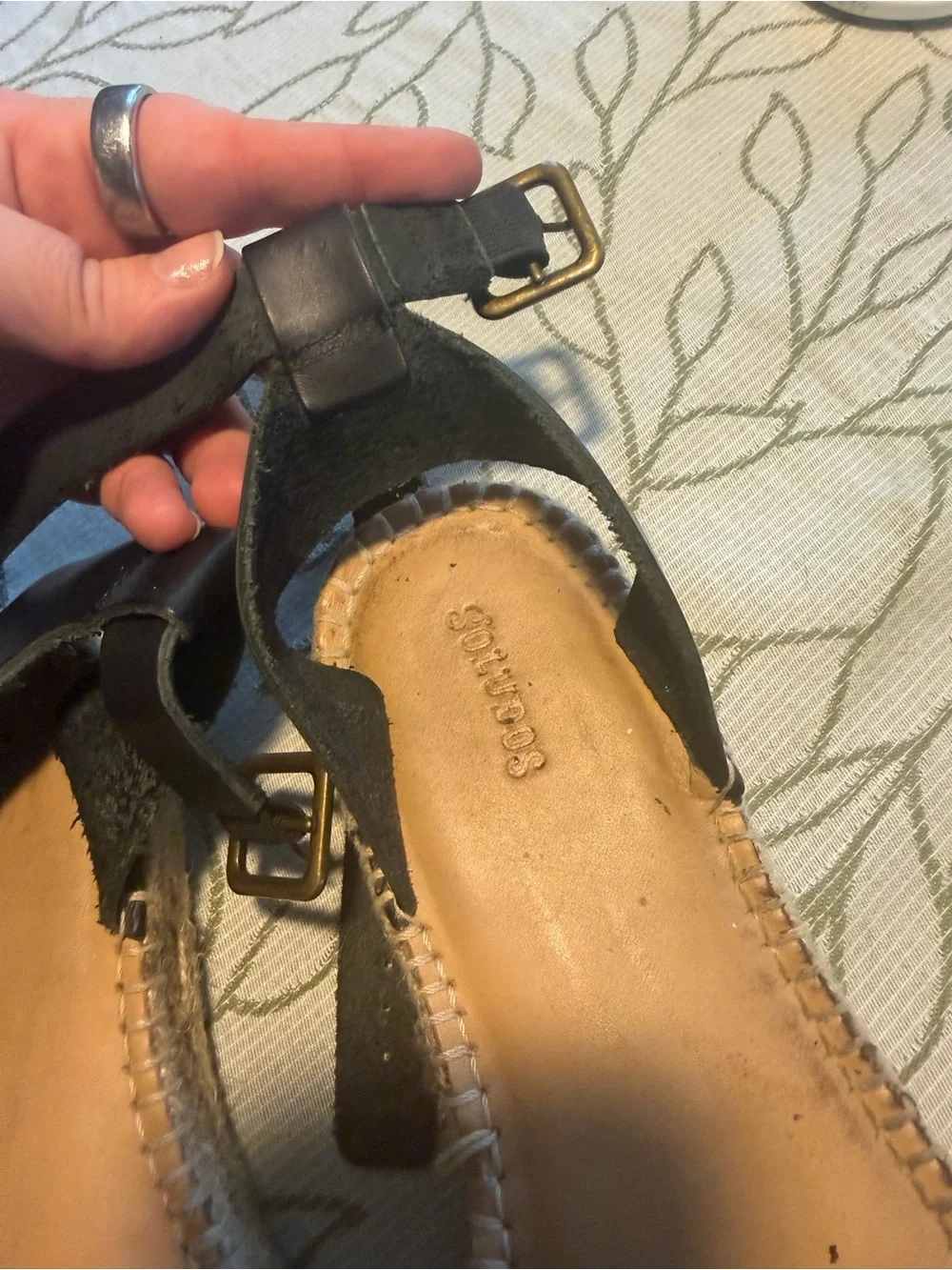 Soludos black leather